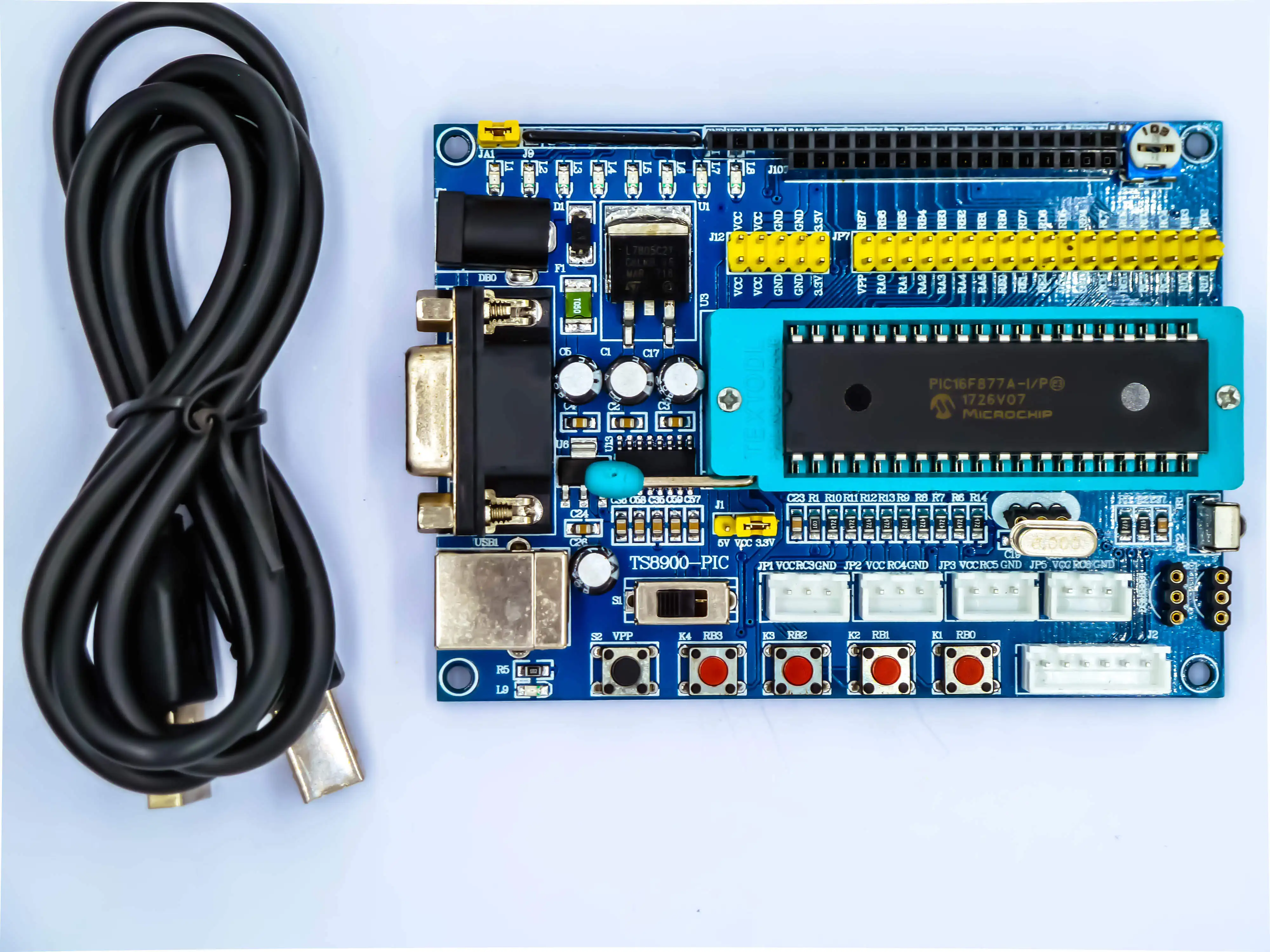 

Pic System Board / PIC16F877A Development Board PIC MCU Experiment Board with Source Code Circuit Diagram