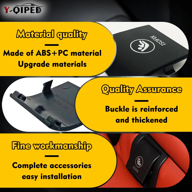 Seat Belt Clip Rear Child Seat Anchor Safety ISOFIX Cover Restraint For BMW X5 G05 Car Rear Seat Hook Buckle cover plate-23 replace