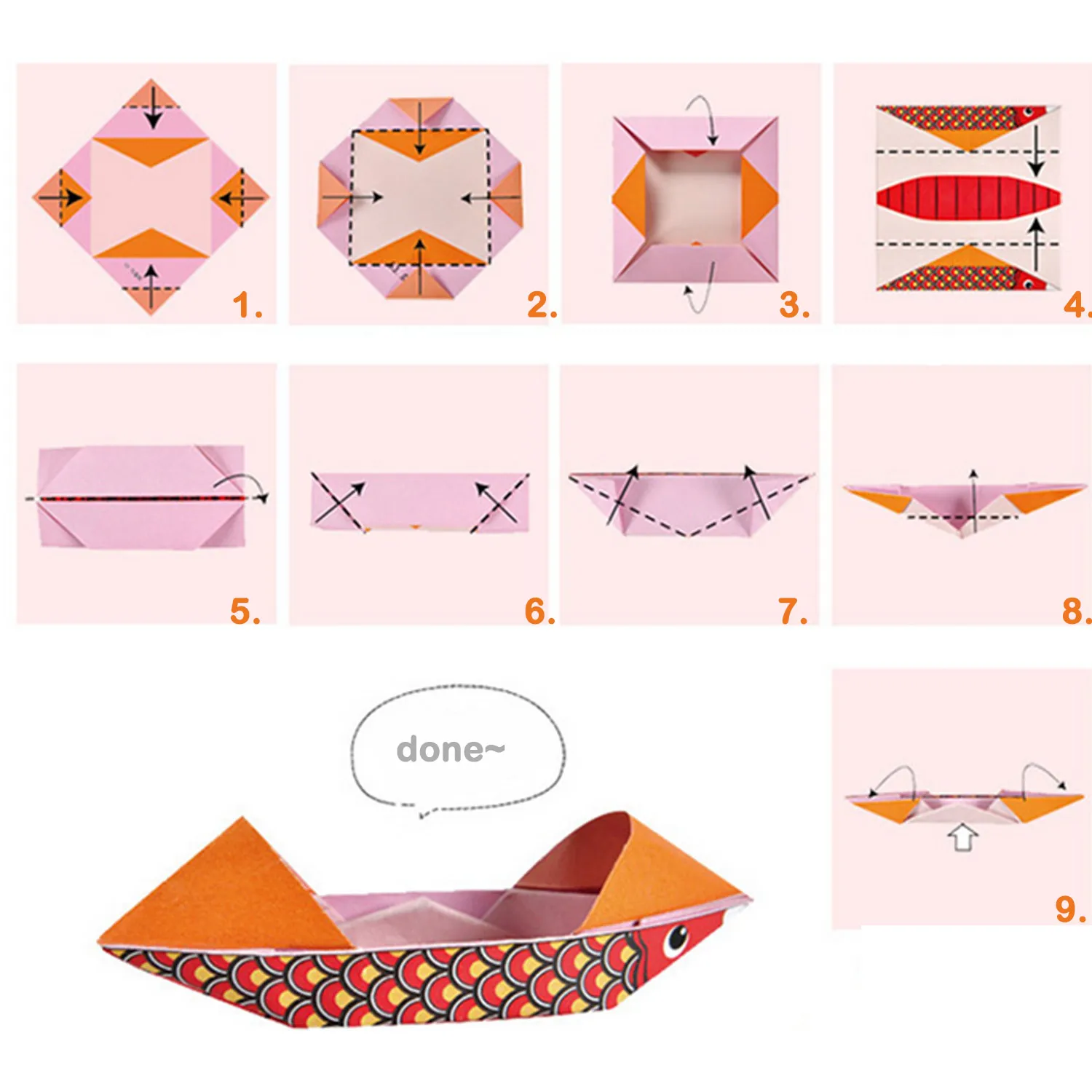 Origami Folding Paper for Kids Children Kindergarten Nursery School Handmade DIY Crafts Art Decor Early Educational Toy 54Sheets
