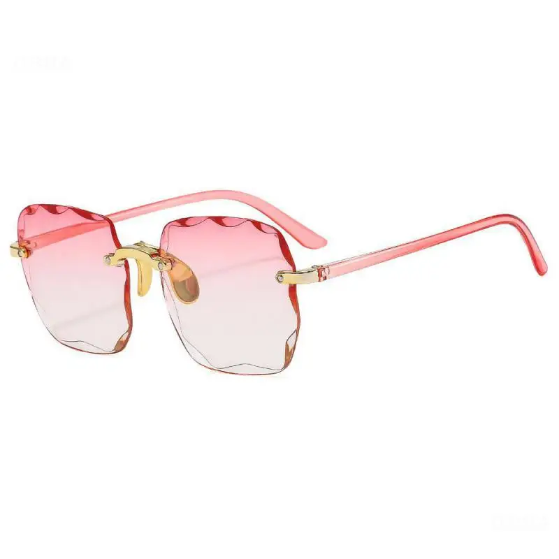 Polarized Sunglasses Vintage Sunglasses Frameless Square Sunglasses Oculos De Sol Summer Travel Women Street Shot Meta