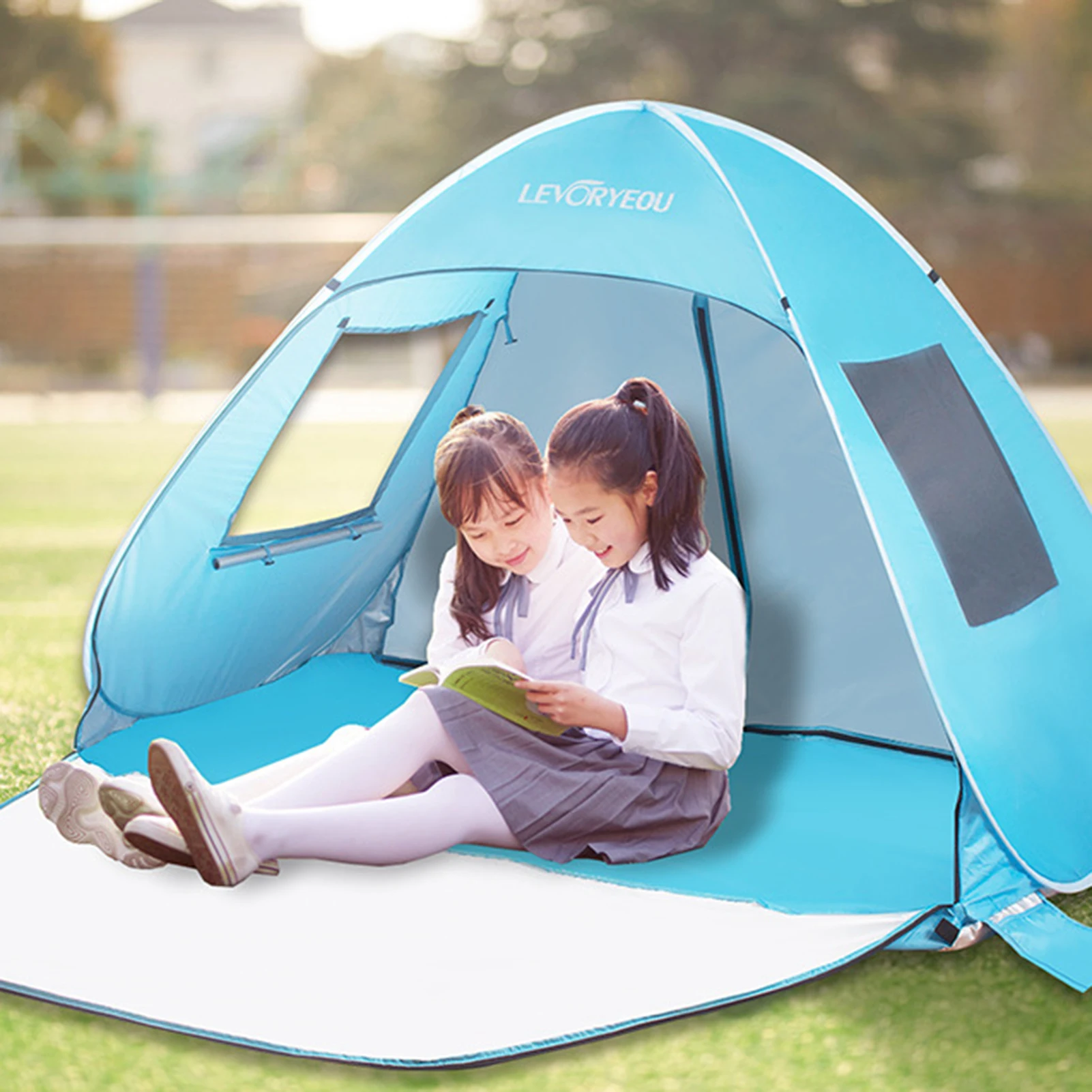 

Quick Automatic Opening Beach Tent Sun Shelter Uv-protective Tent Shade Lightwight Pop Up Open For Outdoor Camping Fishing