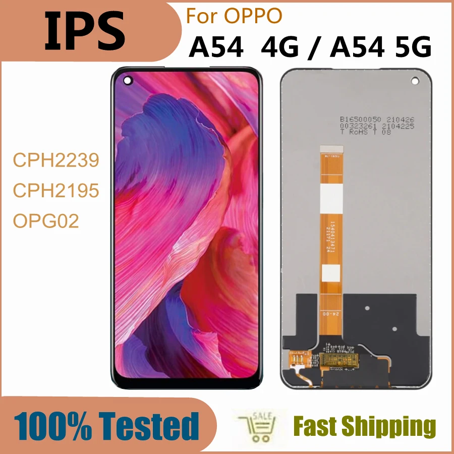 Testato 6.51 "Ips Per Oppo A54 Display Lcd Touch Panel Digitizer Assembly Per Oppo A54 5G Cph2195 Sostituzione Dello Schermo Lcd