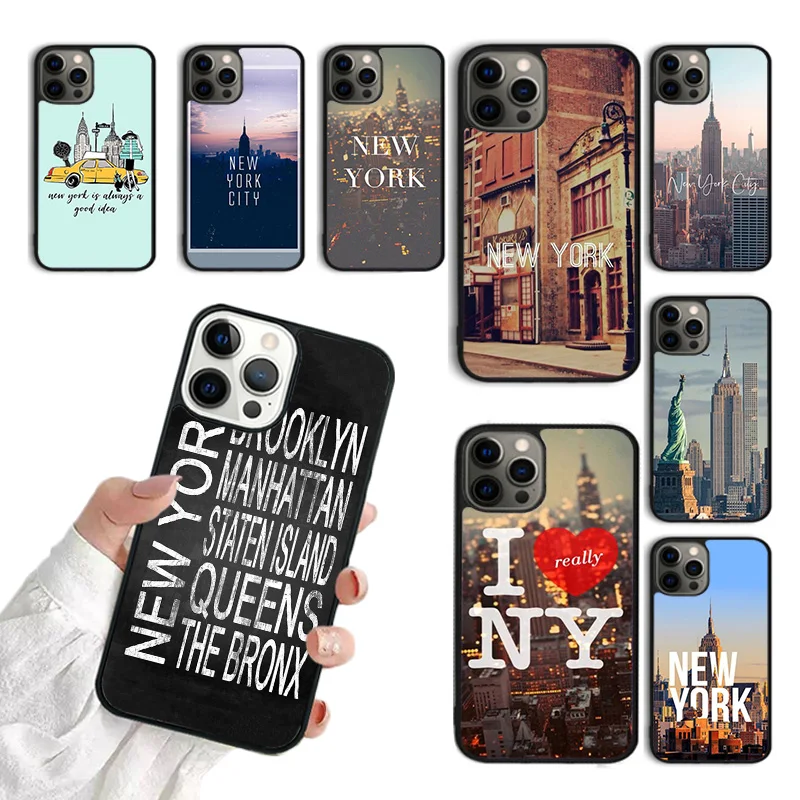 Custodia Per Telefono New York City Per Iphone 15 Se2020 11 12 13 14 Pro Max Mini Cover Per Iphone Xs Max Xr 6 7 8 Plus Coque Fundas Shell