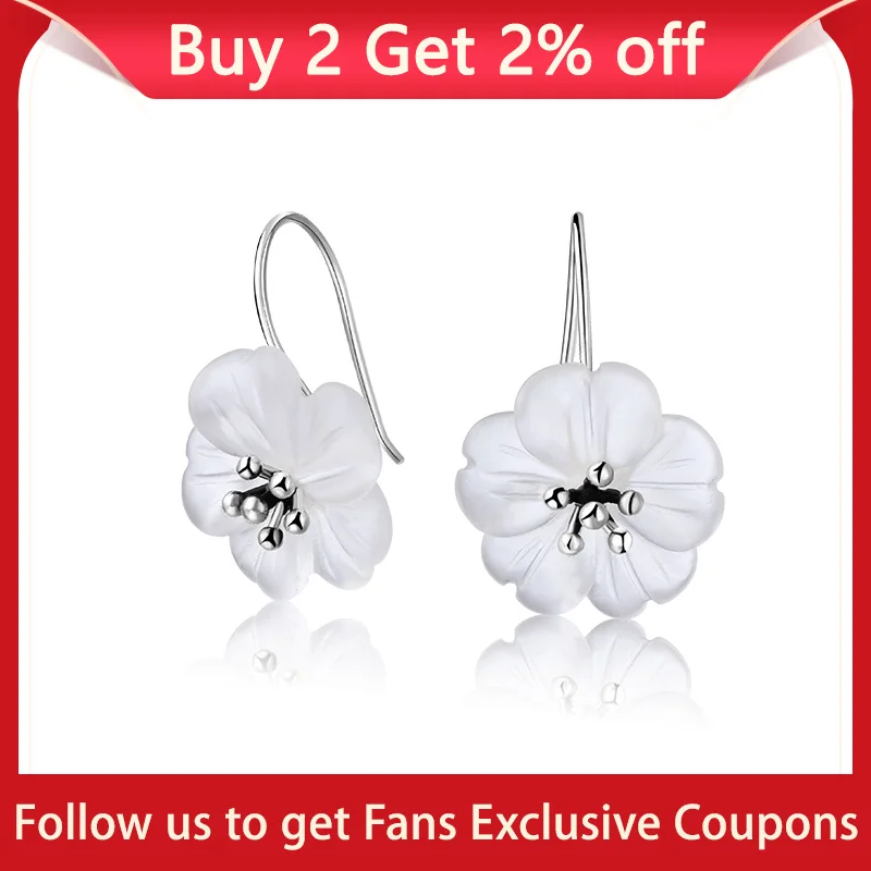 925 Sterling Silver Earrings Handmade Designer Flower in the Rain Fashion Dangle Earrings for Women silver earrings,womens earrings,silver dangle earrings