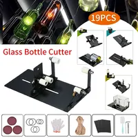 19Pcs Glass Bottle Cutter DIY Tools Steel Square Round Glass Bottle Cutting Machine for Wine Beer Liquor Whiskey Alcohol Bottle 1