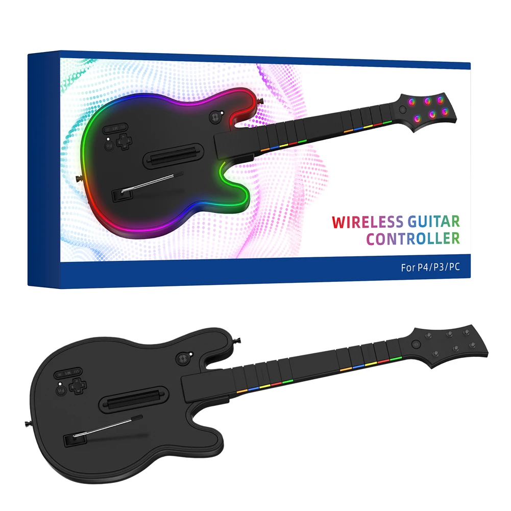 Wireless Guitar Controller Console Remote Joystick Wireless PC Guitar Controller for PS3 PS4 PC Hero Clone Hero Rock Band