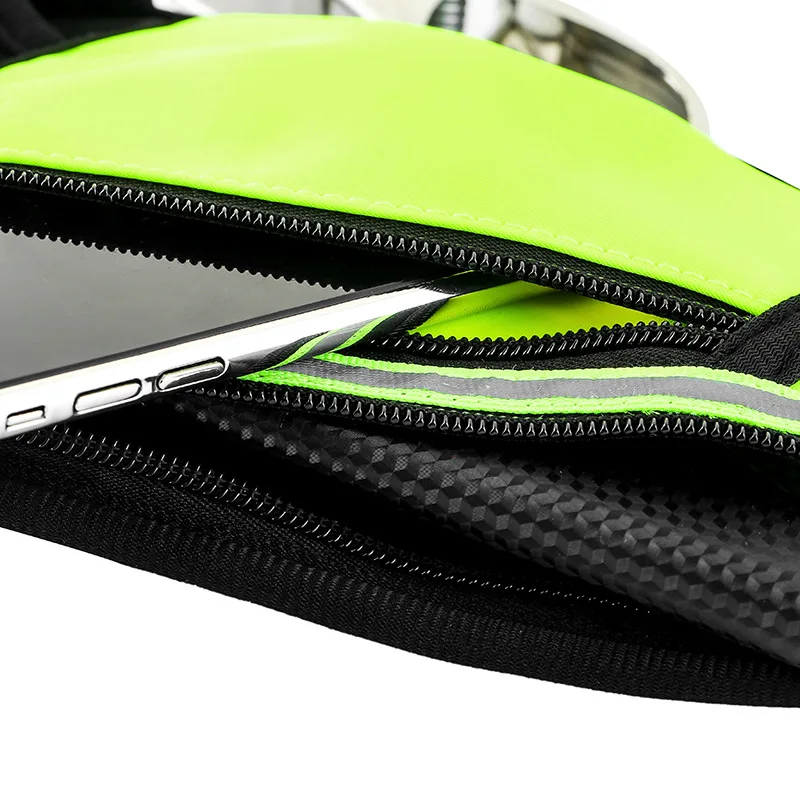 Women Men Marathon Running Waist Bag Hydration Belt Reflective Sport Bag Waterproof Jogging Gym Waist Pack Without Water Bottle 3