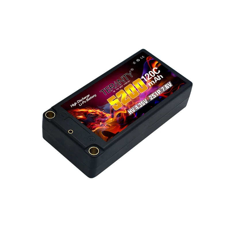 Original TERANTY 2S 7.6V 5200mAh 120C/240C Lipo Battery 1/10 Drift Racing Bigfoot Off road Hard Shell Lithium Battery HV