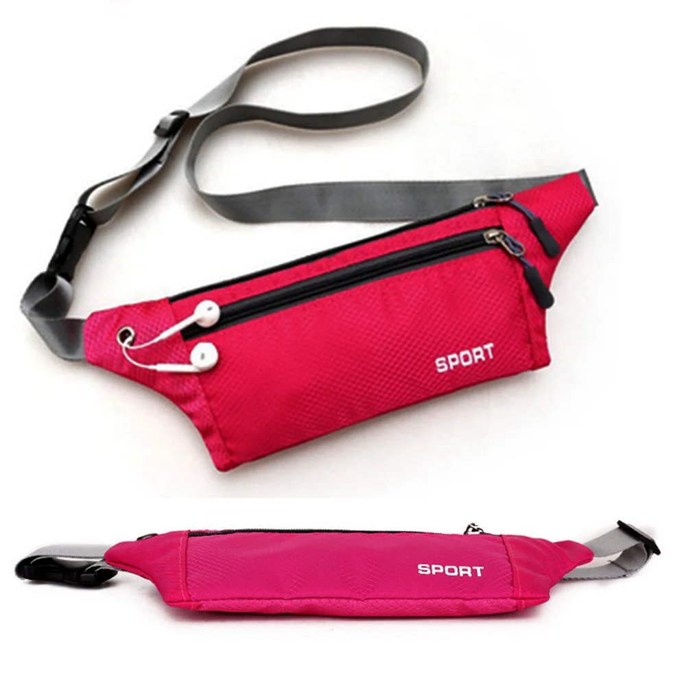 1Pc Professional Running Zip Bag Waterproof Sports Chest Shoulder Bags Belt Bum Pouch Unisex Waistbag Hiking Outdoor Accessories