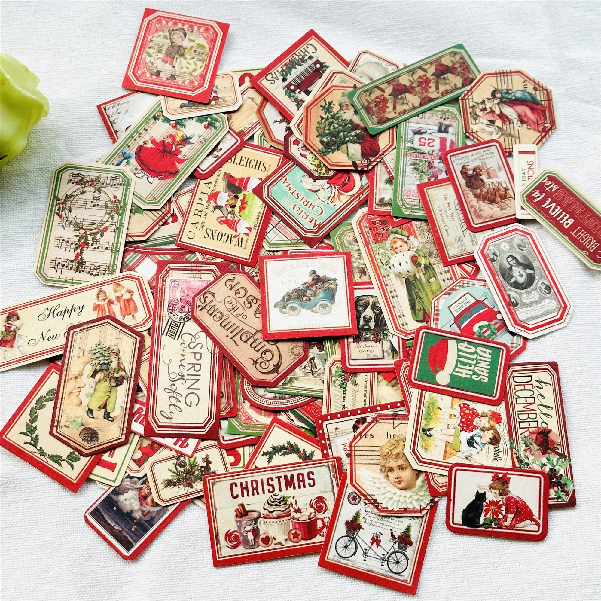 113 Autocollants De Noël - Motifs Festifs (Père Noël, Rennes, Flocons...) - Pour Scrapbooking, Cadeaux, Décorations DIY