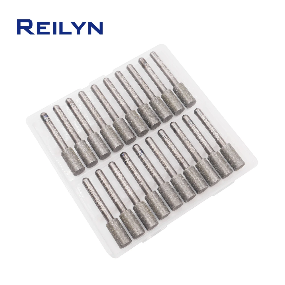 20pcs 150 Diamond Grinding Points Combination 6x10mm Diamond Grinding