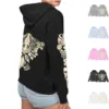 Harajuku Womens Anime Arcane-Jinx League  Hoodies Long Sleeve Shirts Pullover y2k Clothes With Pocket Versatile Graphic Hoodies 2