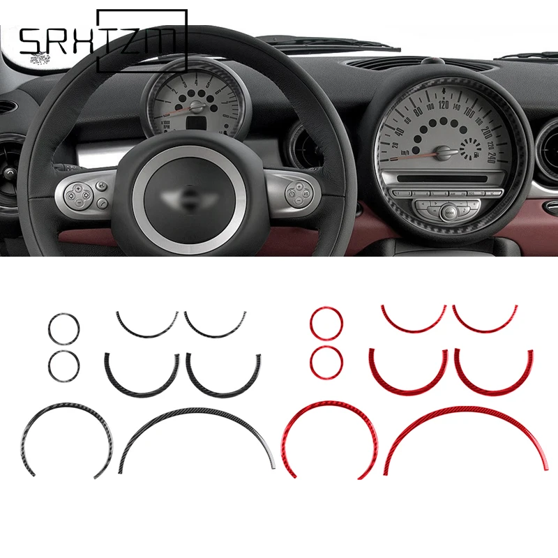 Carbon Faser Aufkleber Auto Zentralen Air Outlet Tachometer Tacho Trim ...