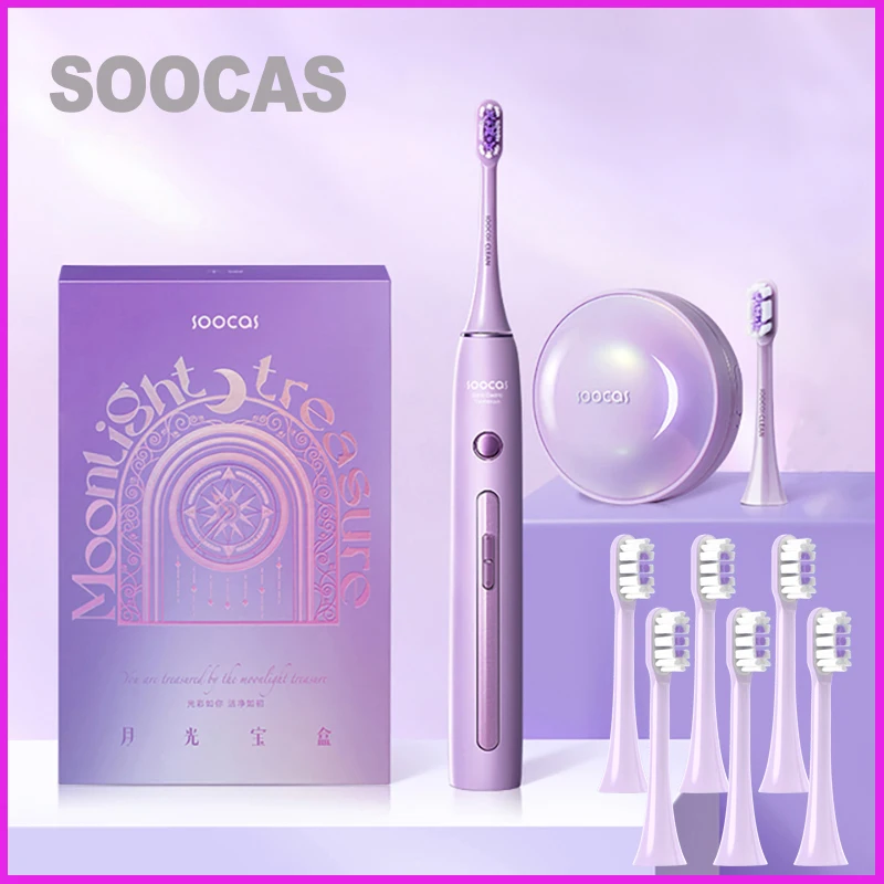 SOOCAS X3 프로 소닉 전동 칫솔, 긴 배터리 수명, UVC 살균 상자, IPX7 방수, 미백 자동 칫솔