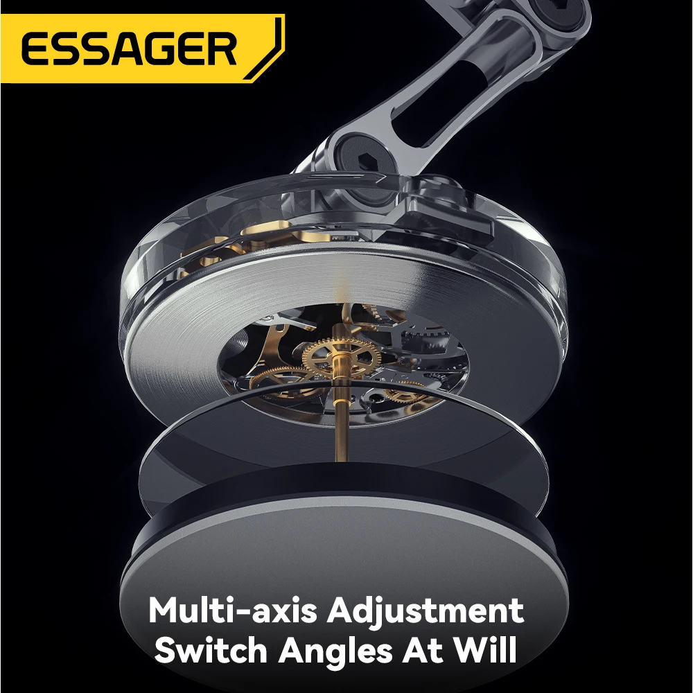 Essager 15W 자기 무선 자동차 전화 홀더 텔레스코픽 360 학위 자동차 마운트 아이폰 15 14 삼성 유니버설 홀더 스탠드