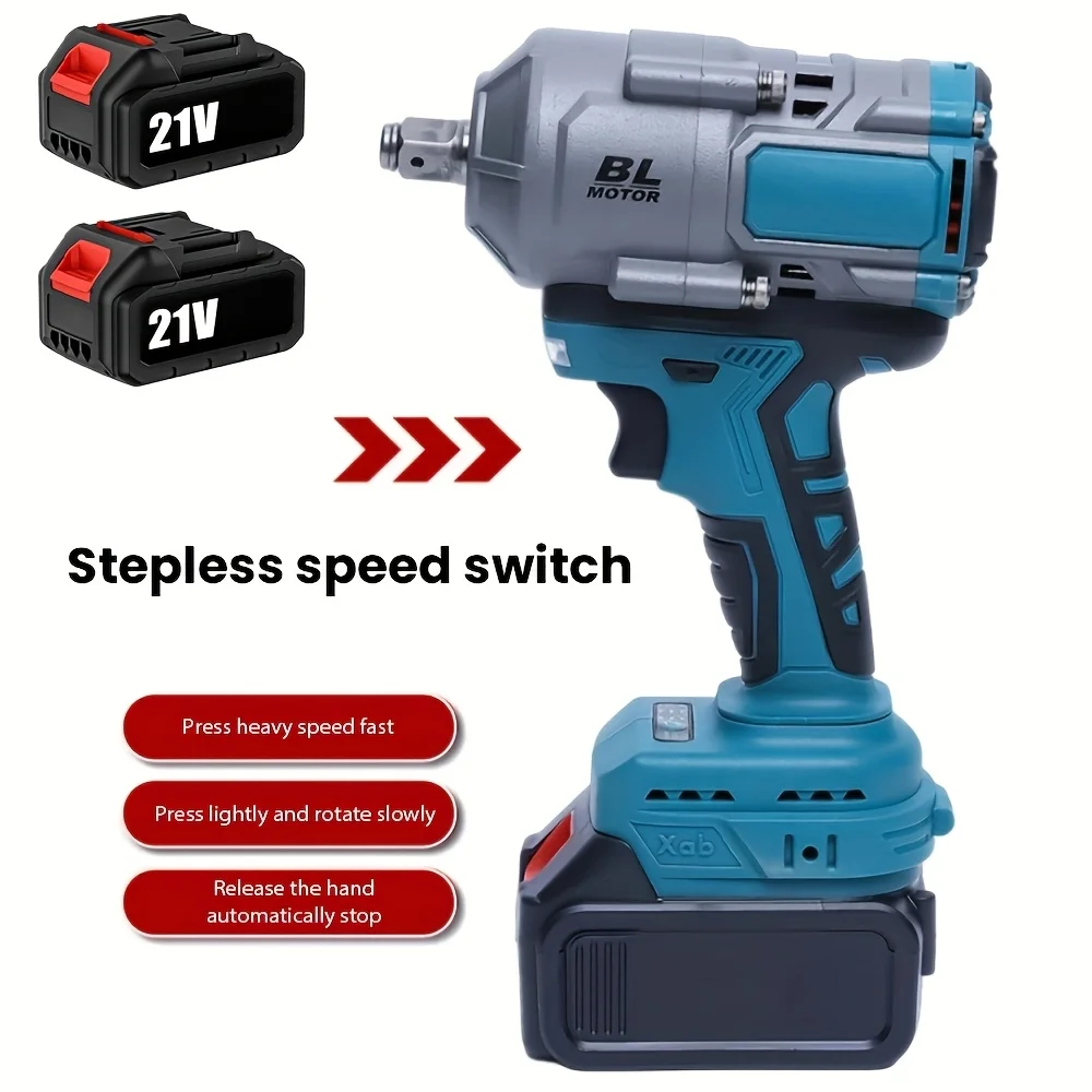 3000N.m 1/2" Cordless Electric Impact Wrench Variable Speed Brushless Electric Wrench Power Tool For Makita 18-21V Battery