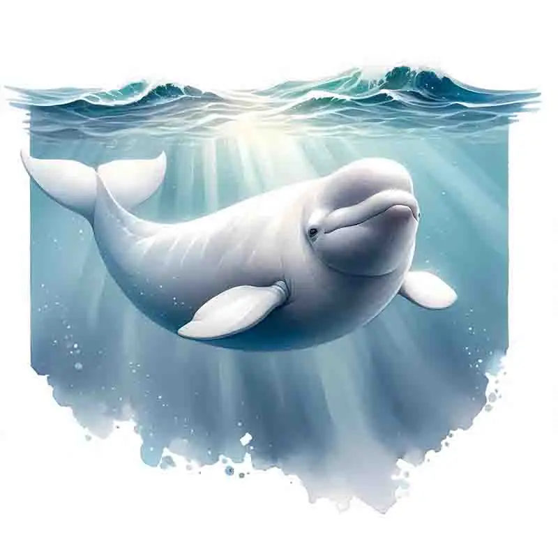 90627# Beluga Whale Wall Decal Reusable Sticker for Living Room Aesthetic Room Decoration Easy to Beautify Your Home