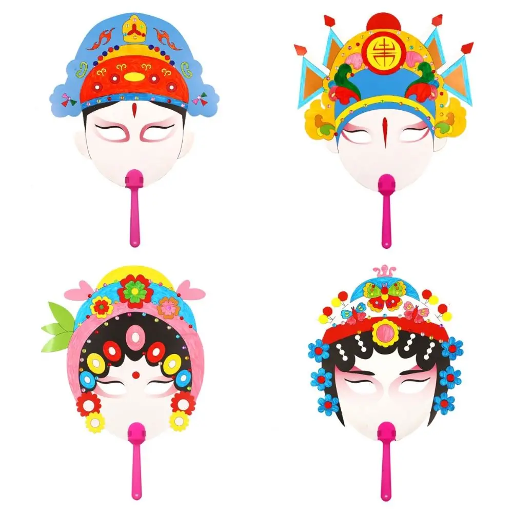 Beijing Opera Mask Paper Beijing Opera Mask Chinese Style Handmade Handmade Diy Material Package Paper Diy Material Package