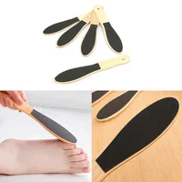 Lime à pieds professionnelle double face pour éliminer les peaux mortes et les callosités, lime en bois pour lisser les peaux dures, rugueuses et épaisses, outil de soin des pieds 4
