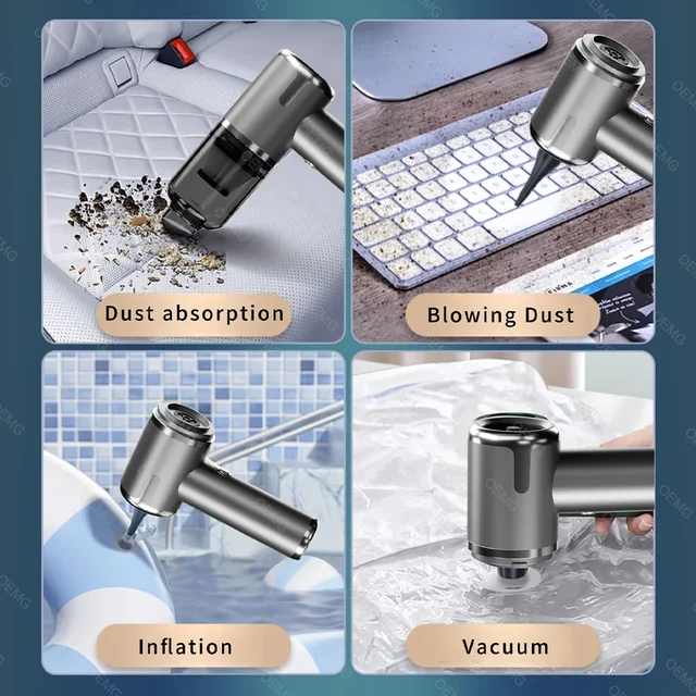Aspirador de pó para carro CENRR: 120000PA de sucção para uma limpeza poderosa