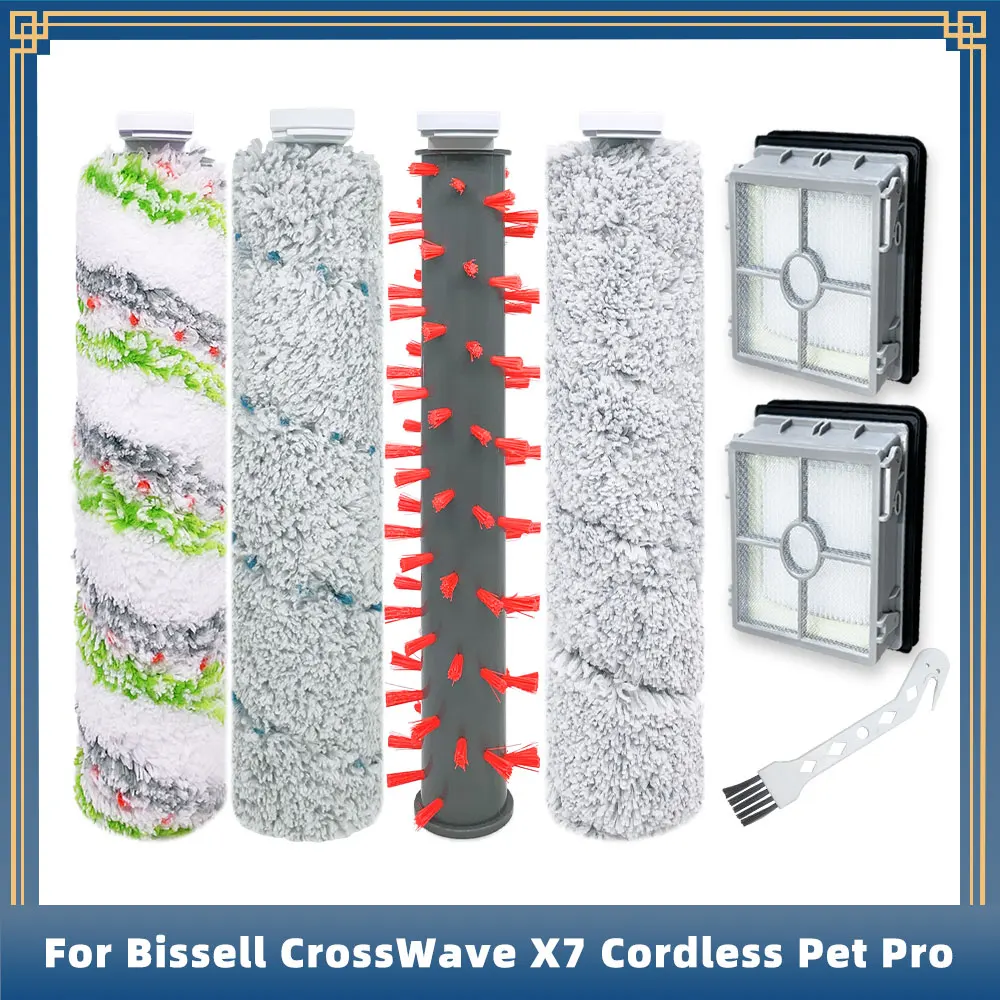 sem Fio Pet Pro Hepa Filtro Acessórios Peças Rolo Escova Compatível para Martelos Crosswave x7 3011 3055 3277 3279 3276a