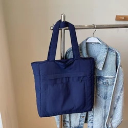 Versatile Large - Capacity Canvas Tote Bag (Blue)