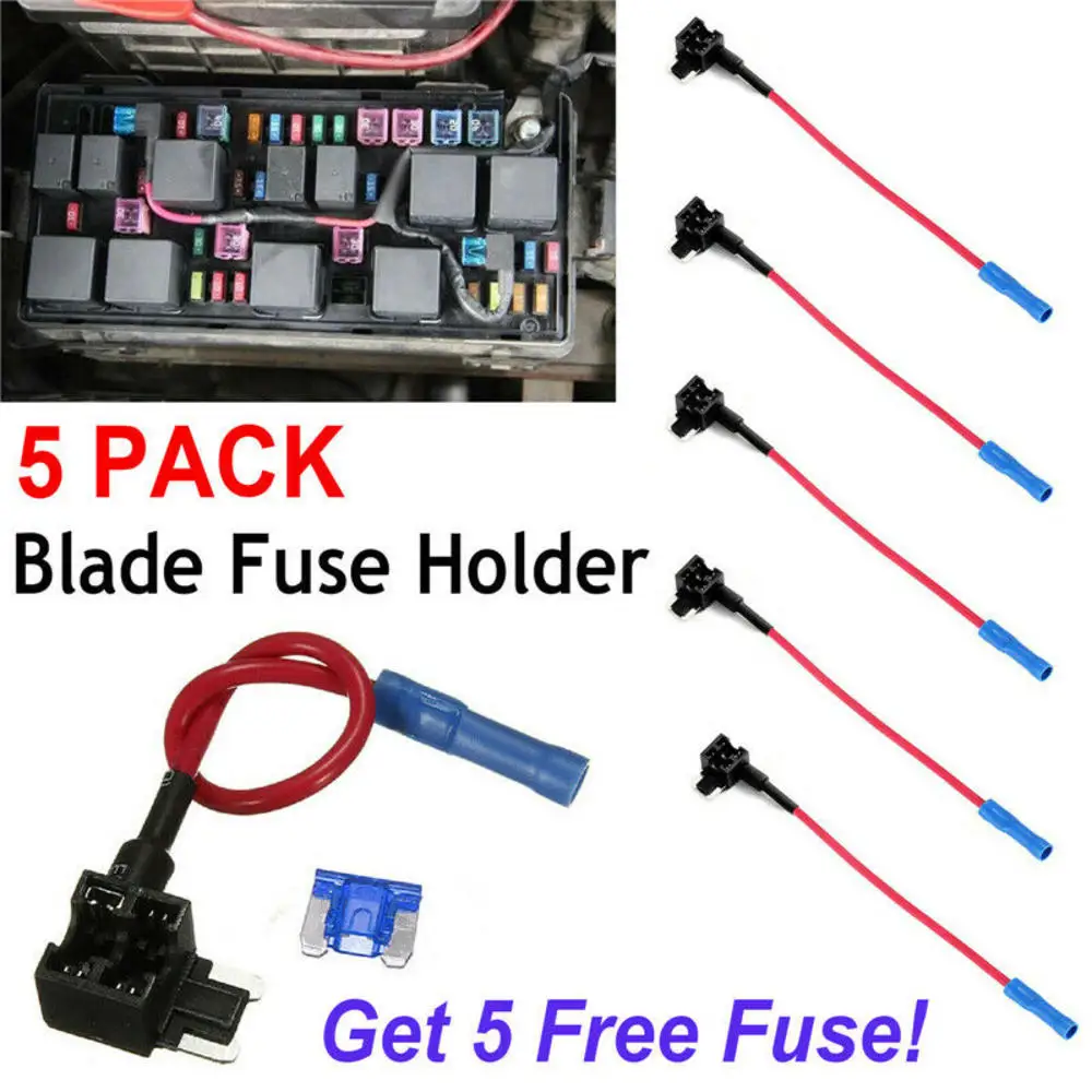 Car Fuse Box Add A Circuit Ato Atc Mini Blade Fuse Splice Holder Piggy Back Tap12v Fusible Alarm Accessories