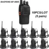 10pcs/5 pairs of Baofeng Original walkie talkie 888 s UHF 400-470MHz 16 Channel self driving tour handheld two way radios 1