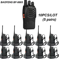 10pcs/5 pairs of Baofeng Original walkie talkie 888 s UHF 400-470MHz 16 Channel self driving tour handheld two way radios 1