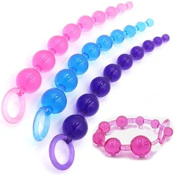 Anal Beads Sex Toys for Women Men Gay Buttplug Beads Long Butt Beads Vagina Clit Pull Ring Ball Anal Stimulator Sex Accessories 3