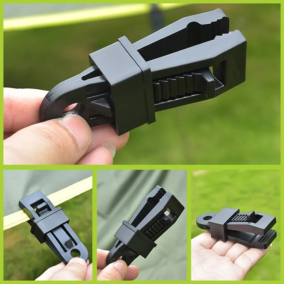 Abrazaderas Para Toldos Y Lonas TARP Clip - Pack De Hebillas De Bloqueo, Ideales Para Camping, Piscinas Y Tiendas