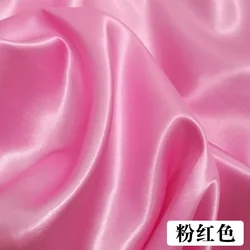 Luxurious Silky Satin Fabric for Elegant Creations, Smooth and Shiny Material for Wedding Attire, Fashion Design, and Creative Projects (Pink)