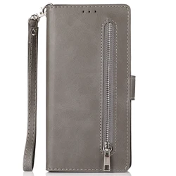 Zipper Leather Wallet Flip Case - Luxurious & Versatile Design - Galaxy S21 (GRAY)
