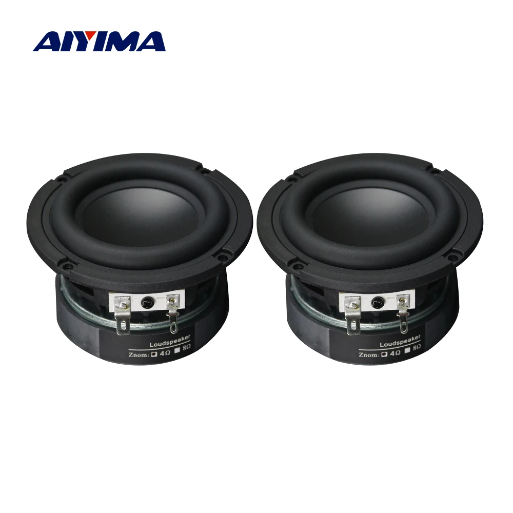 AIYIMA Audio 3 Inch Portable Subwoofer Speaker 60W Power 4 Ohm Big Voice Coil Steel Cannon DIY Sound Bass Loudspeaker Home