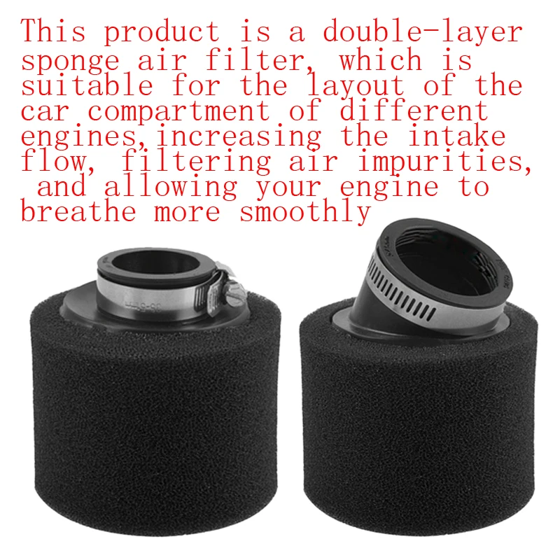 35mm, 38mm, 42mm, 45mm, 48mm black and red foam air filter neck foam, sponge cleaner, red kayo BSE for air filter,motorcycle air filter,air filter cleaner