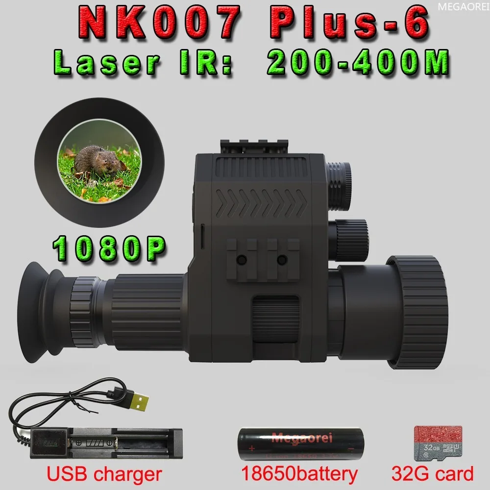 

NEW Megaorei NK007 Hunting Camera with 4X Digital Zoom Monoculars Telescope, Infrared Night Vision for Hunting and Video Recordi