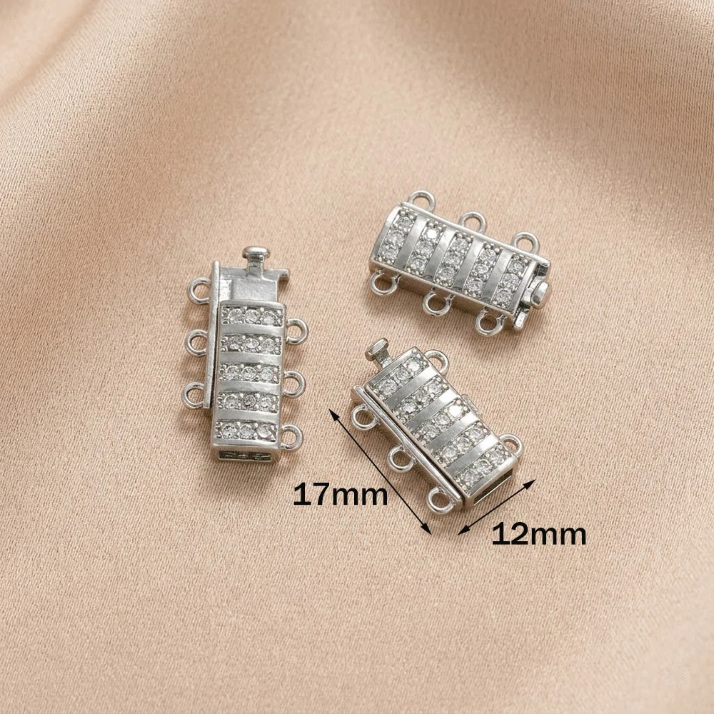 1 Stück 14K vergoldeter Metallverbinder, Verschlüsse mit Zirkon für DIY-Armbänder, Halsketten, Schmuckherstellung, Zubehör – Detail 1