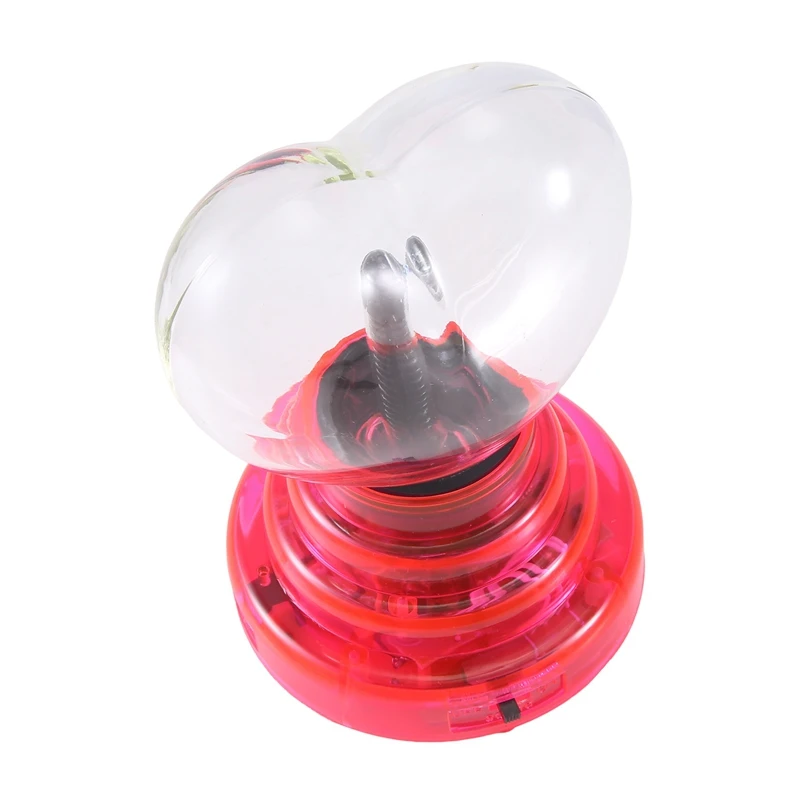 Plasma Ball Heart Shaped Light 4In Touch Activated USB Cable Or Battery Powered Gifts For Kid And Adults Durable