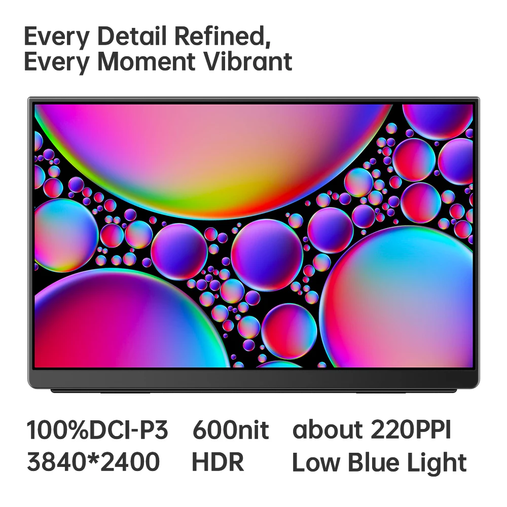 EHOMEWEI Portable Monitor 16 Inches Q Series 4K 2K 100% Adobe RGB HDR Laptop External Monitor For Windows Macbook