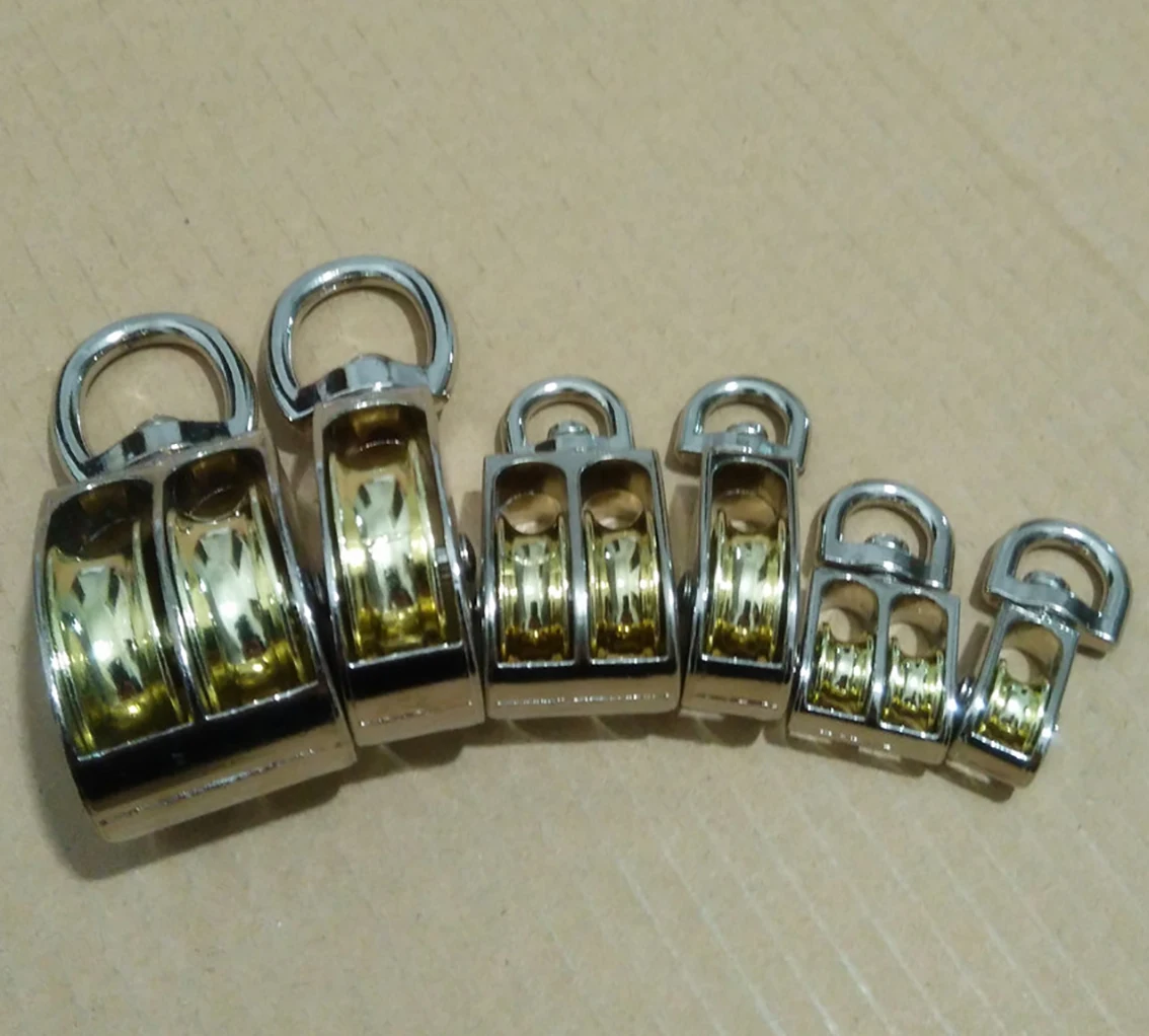 Swivel Metal Sheave 43/58/86mm Zinc Alloy Pulley Crown Block And Tackle Lifting Wheel Mini Single/Double Pulley For DIY 4