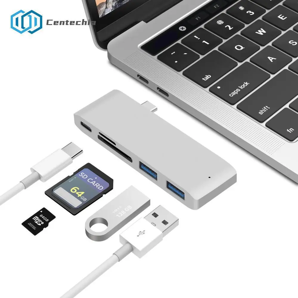 3.1 Type-C Hub To Adapter 4K Thunderbolt 3 Usb C Hub Tf Sd Card Reader Slot Pd Per Macbook 16 14 Air 13 M1 Chip