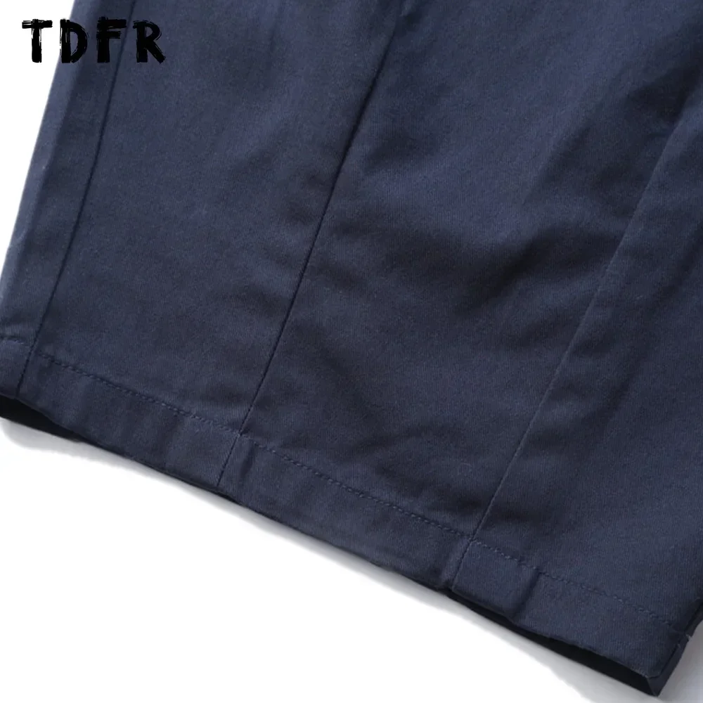 Solid Color Wide Leg Cargo Pants Mens Baggy Pleated Streetwear Elastic Waist Casual Loose Trousers Men casual pants