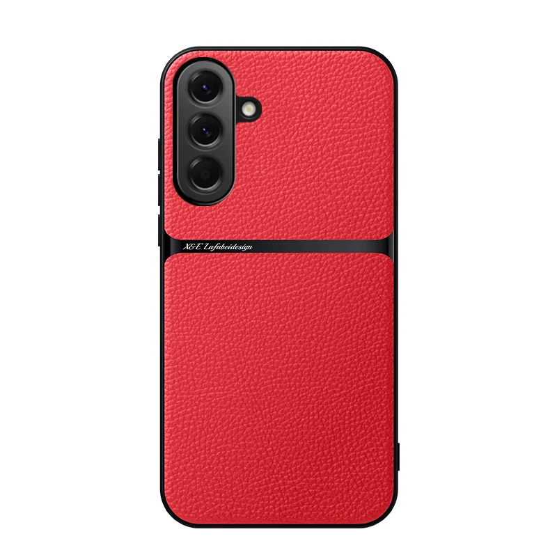 Magnetic PU Leather Ultra-Thin Camera Protection Phone Case with Soft TPU