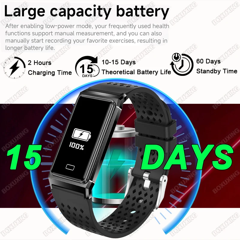 Nuovo Braccialetto Intelligente per Uomo e Donna, Monitoraggio Salute, Fitness Tracker, Impermeabile 10ATM, Notifiche Chiamate, 15 Giorni di Autonomia, Smartwatch - immagine 6