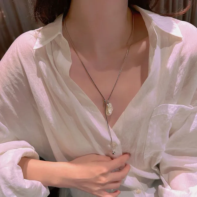 Rylee Long With Baroque Pearls Necklace 2