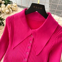 YuooMuoo Women Dress 2026 Autumn Winter Elegant Fur Long Sleeve Knitted Sweater Dress Chic Lady Wrap Hips Bodycon Long Vestidos - Image 5