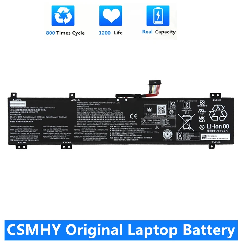 Новый оригинальный аккумулятор CSMHY L22C4PC2 для ноутбука Lenovo Legion Y7000P R7000P 2023 года Legion Slim 5 16APH8 IRH8 L22B4PC2 80Wh