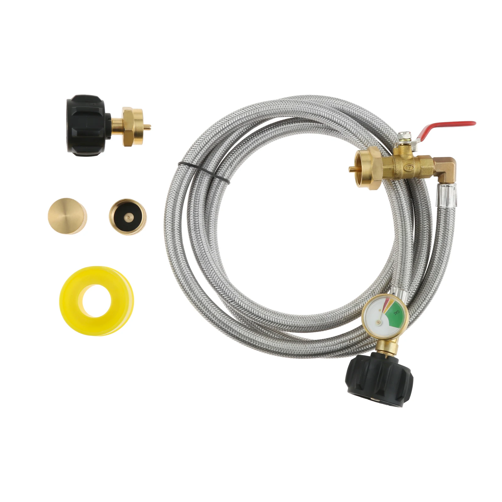 QCC1 Refill Adapter with 6FT Propane Refill Adapter Extension Hose with