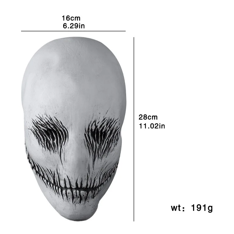 Horror Slender Faceless Mask Cosplay Skull Monster Demon Killer Latex Helmet Halloween Carnival Purim Party Costume Props
