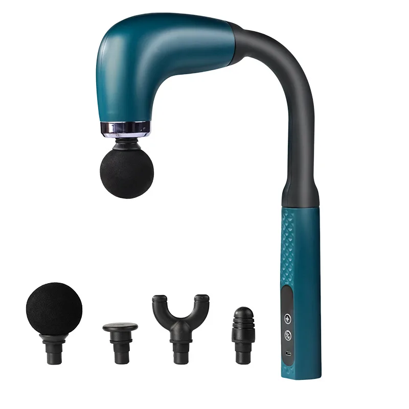 Fascia Gun with Extended Handle Elbow Upper Lower Back Muscle Relaxation Self-assist Massage Tool for Body Care Christmas Gift